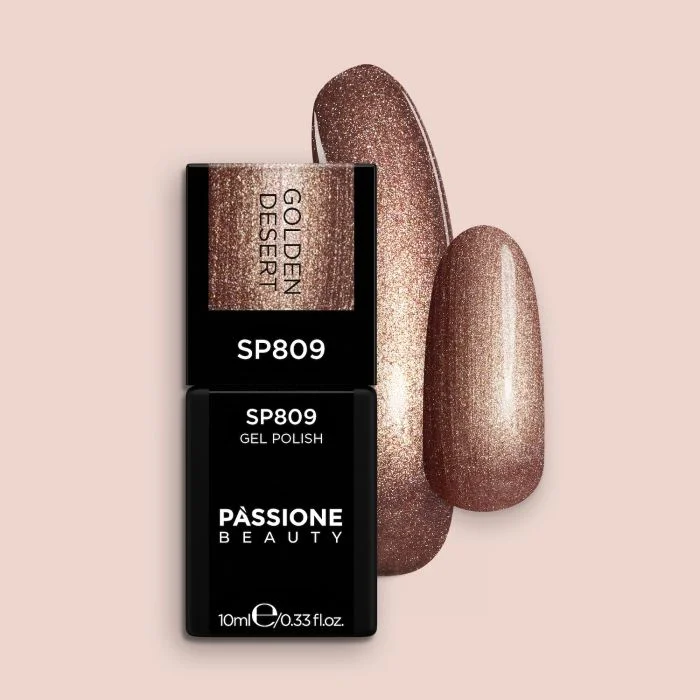 Vernis semi-permanent SP809 Golden Desert - Vernis semi-permanent bronze métallisé