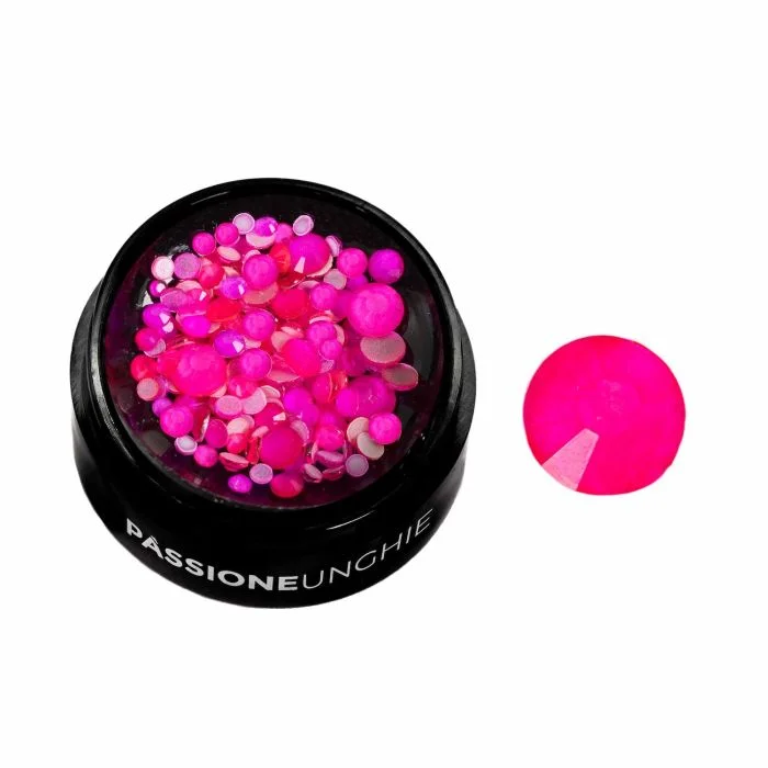 Pink Fluo Rhinestones - Pink Fluo Strass for nail art