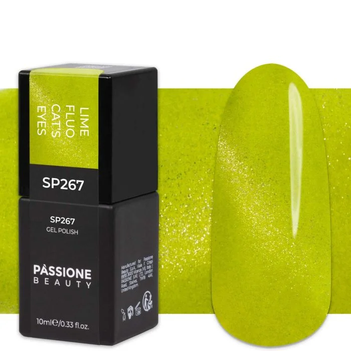 Gel Nail Polish GP267 Lime Fluo Cat's Eyes  - Acid Yellow Gel Polish