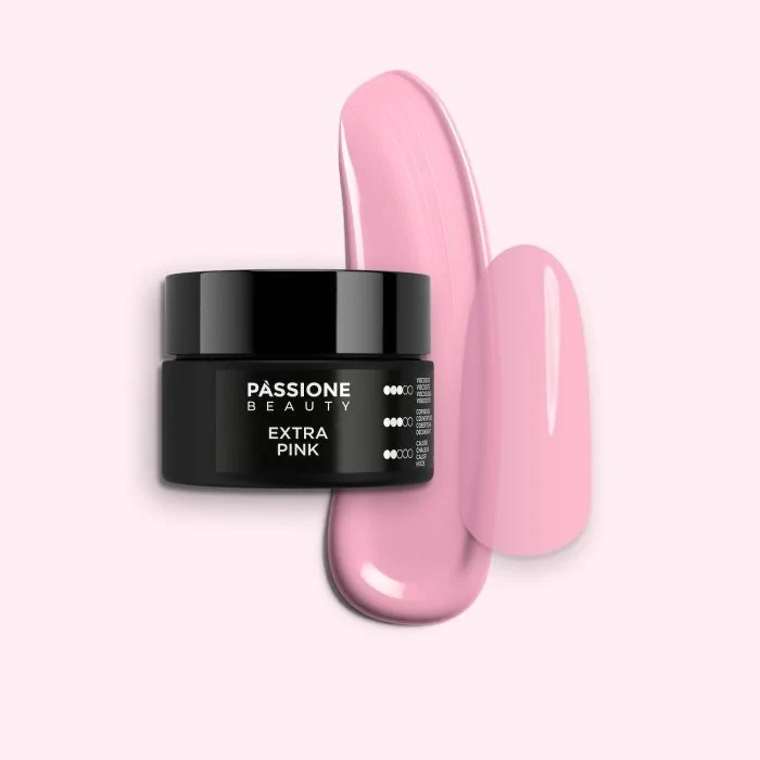 Extra Pink 15 ml - Gel de construction auto-égalisant rose vif laiteux