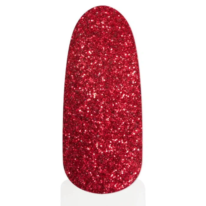 Biodegradable Red Glitter - Biodegradable nail glitter, colour red - detail 1