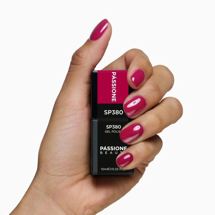 Esmalte Semipermanente SP380 Passione - Esmalte semipermanente rojo magenta - detalle 2