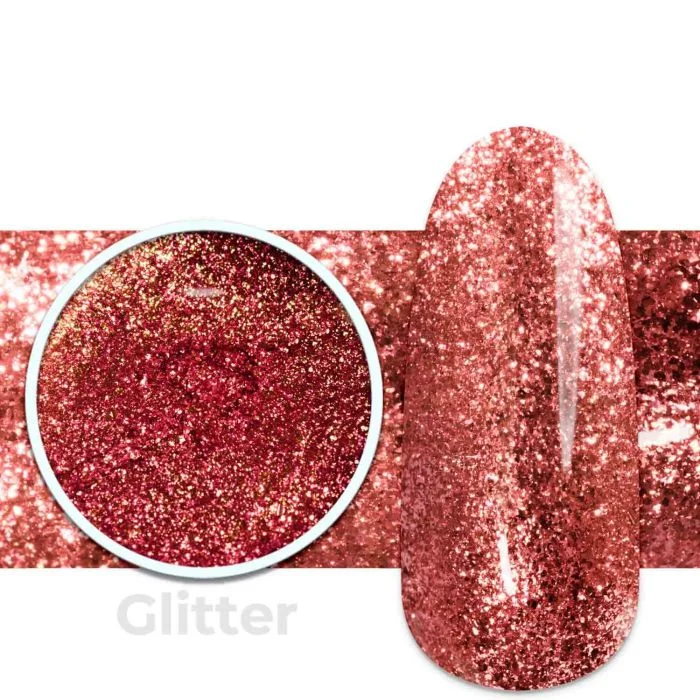 Gel Glitter G64 Cooper Flash - Gel color cobre con purpurina
