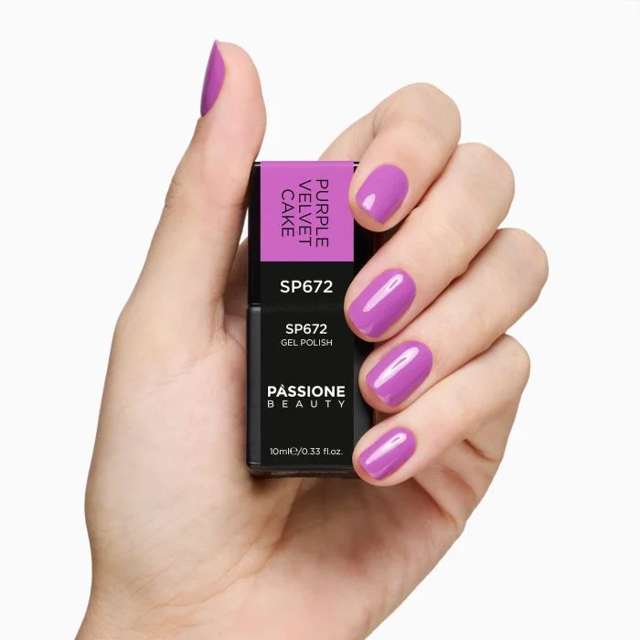 UV Nagellack SP672 Purple Velvet Cake - Pastell Lila Semipermanent - Detail 3