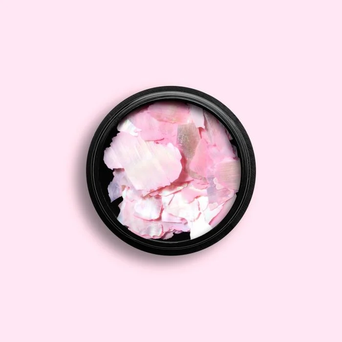 Pink Crushed Shell - Pink mother of pearl flakes for nail decoration