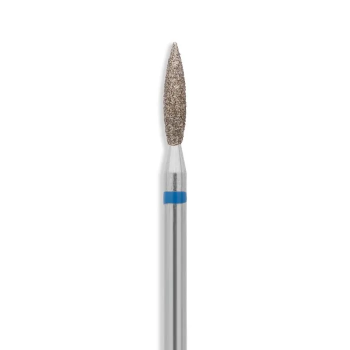 Fresa Dry Diamant Flame Medium - Fresa de diamante para cutículas, forma de llama, abrasividad media - detalle 1