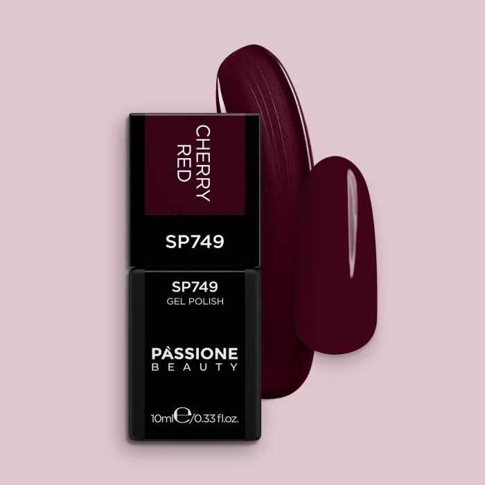 Gel Nail Polish SP749 Cherry Red - Cherry red gel polish
