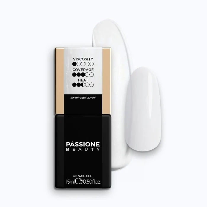 GELNIUS® Glazed White 15 ml - Gel constructor 2 en 1 de baja viscosidad blanco lechoso nacarado
