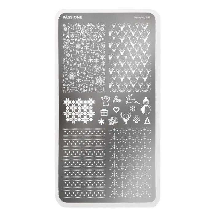 Rudolph - Stamping Plate - Nail stamping plate with Christmas patterns