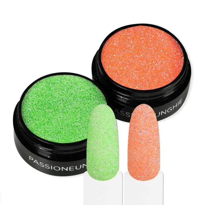 Fresh Melon Glitter - Green and Orange glitter for Nail Art