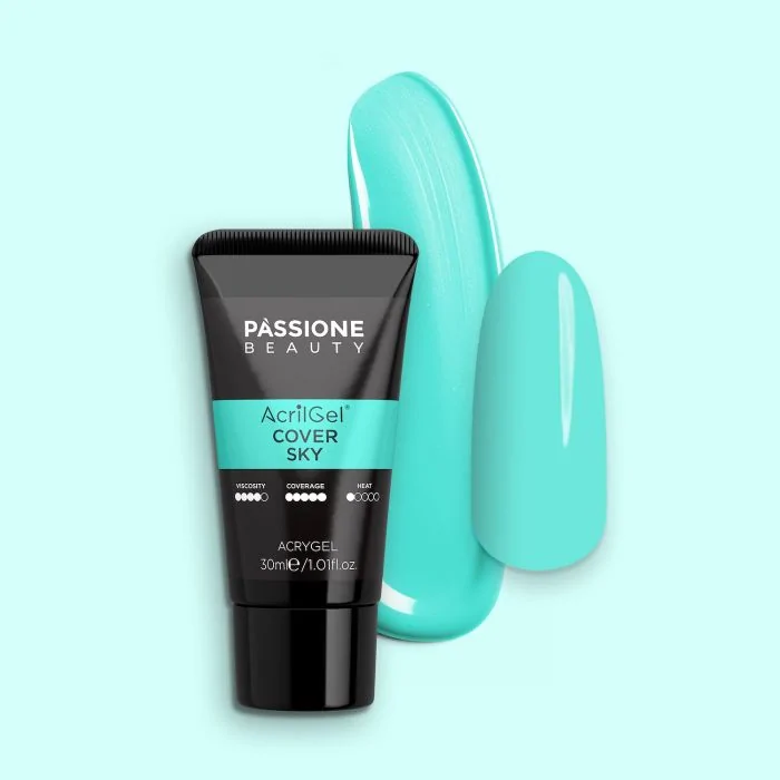 AcrilGel® Cover Sky 30 ml - Gel acrílico turquesa frío cubriente
