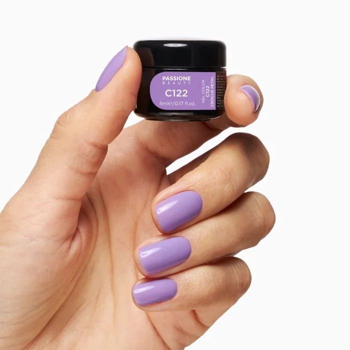 Gel Couleur C122 Crocus Petal - Gel couleur lilas et lavande - détail 3