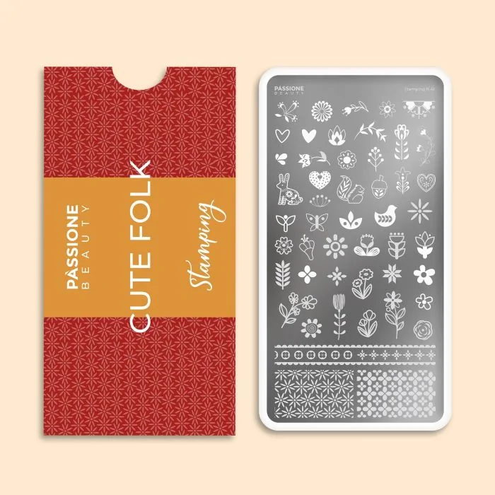 Cute Folk Stamping Plate - Cute Folk stamping plate for nail decoration