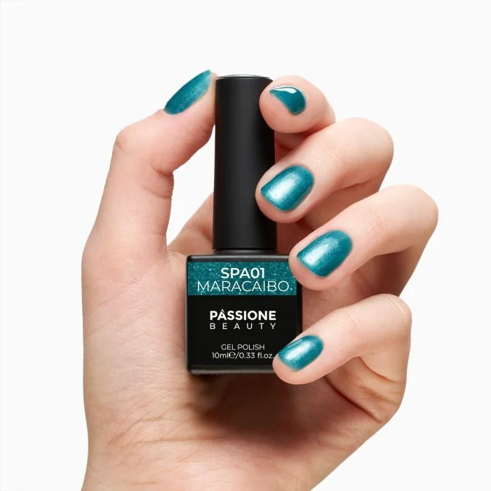 Gel Nail Polish GPA01 Maracaibo - Turquoise Aquamarine Gel Polish GPA01 Maracaibo - detail 2