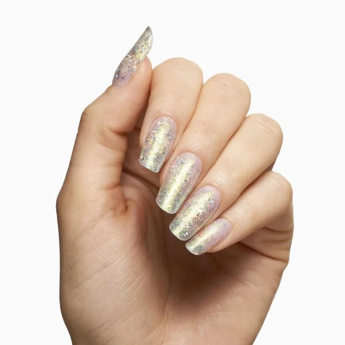 Marble Holo Flakes 15 ml - Gel de construction auto-égalisant transparent avec flakes et micro-flakes holographiques - détail 5