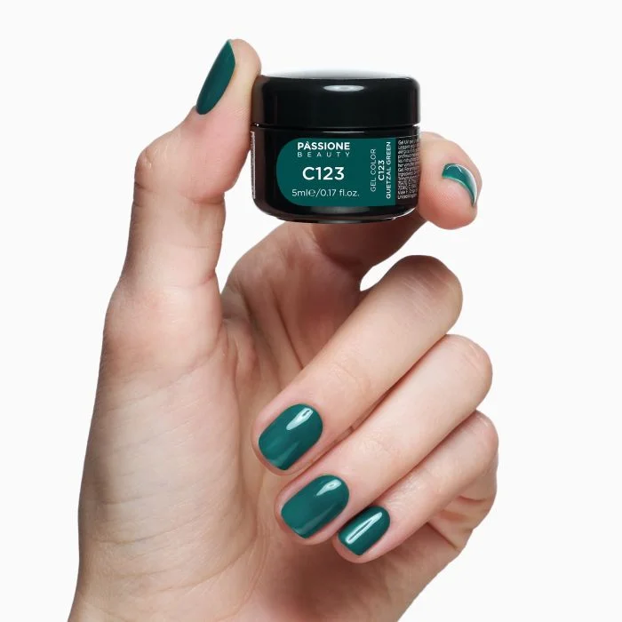Gel Color C123 Quetzal Green - Gel color rosa pastel - detalle 3