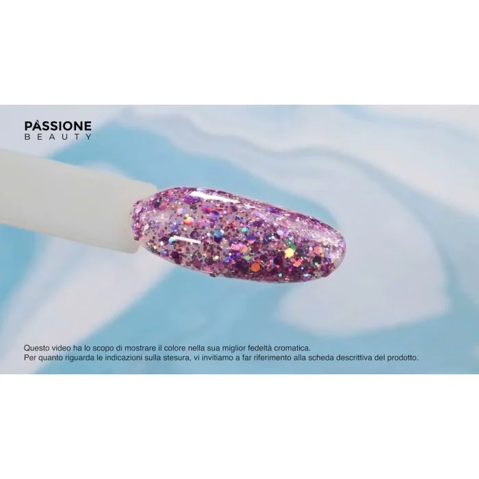 Applicazione di Smalto semipermanente SP335 Pink Starlight