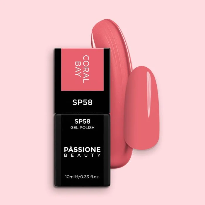 Gel Nail Polish GP58 Coral Bay  - Dark Coral Pink Gel Polish