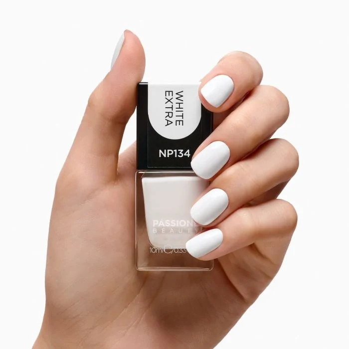Vernis NP134 White Extra - Vernis à ongles couleur blanc pur - détail 3