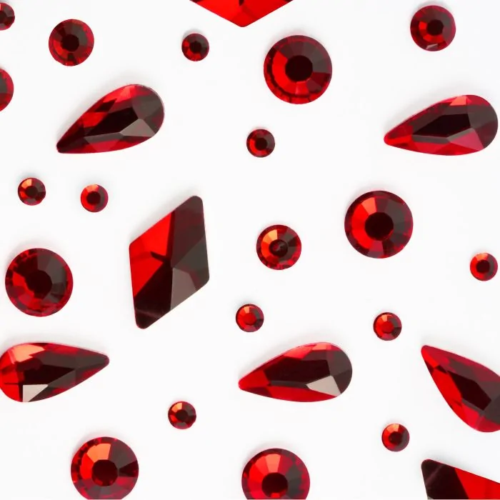 Red Gems Mix - Gems mix for nail art, red colour - detail 1