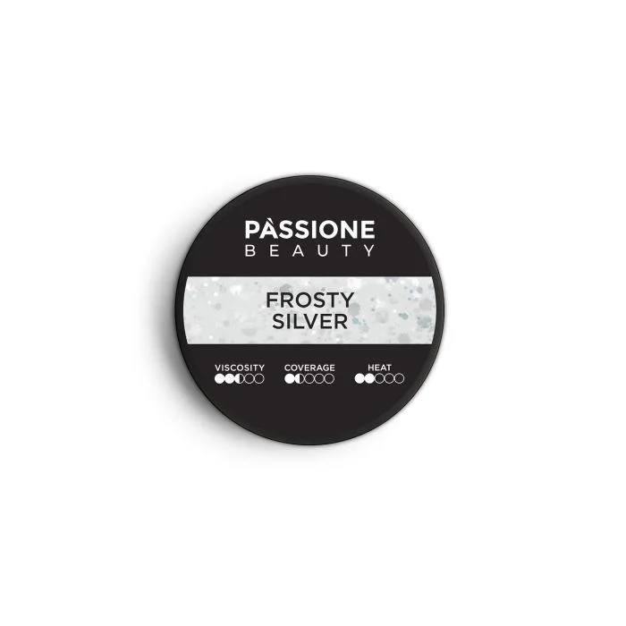 Builder Gel Frosty Silver 50 ml - Clear builder gel with silver sequins for nail overlays and reconstructions - detail 4