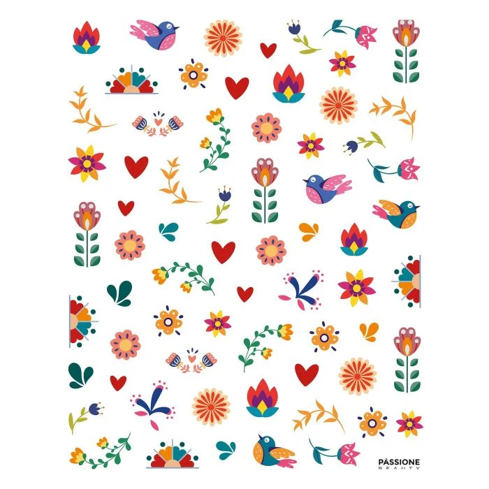 Cute Folk - Nail Stickers - Folk themed Nail Stickers - detail 1