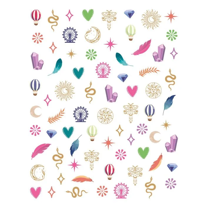 Summer Festival - Nail Stickers - Summer Festival Themed Nail Stickers - detail 1