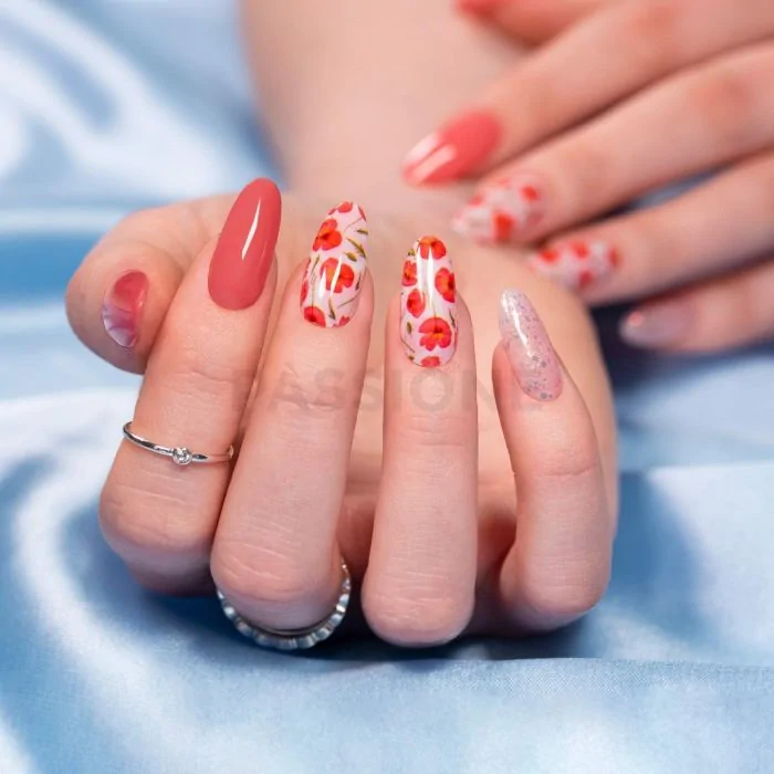 Oblivion - Transfer Foil - Nail Transfer Foil - poppies - detail 1