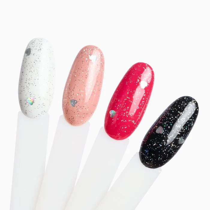 Holo Hearts Gloss 10 ml - Top Coat ohne Dispersion mit holografischem Effekt - Detail 6