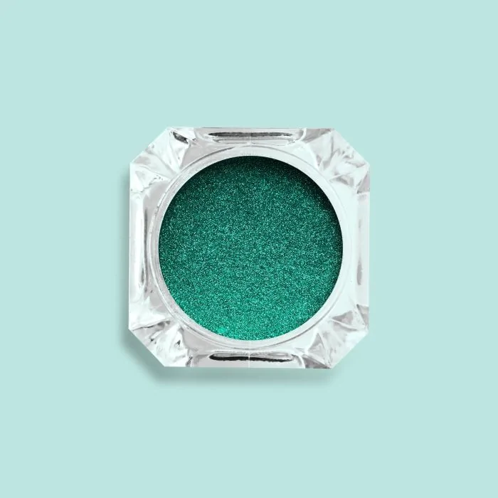 Green Chrome Pigment - Nail powder, green chrome effect