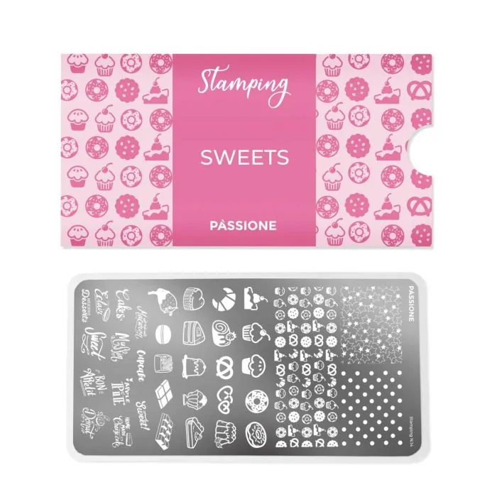 Sweets - Stamping Plate - Nail stamping plate with cake designs - detail 1