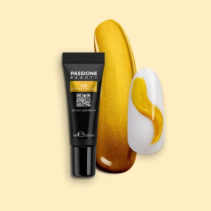 Gold UV Painting Gel - Gold UV Gel Paint Metallic Gold Yellow