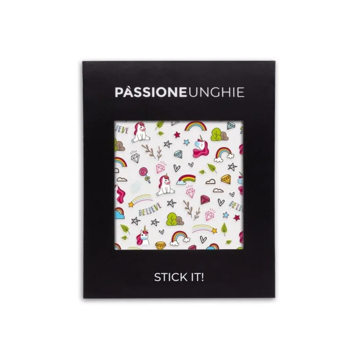 Unicorn - Nail Stickers - Nail sticker with unicorns and rainbows 