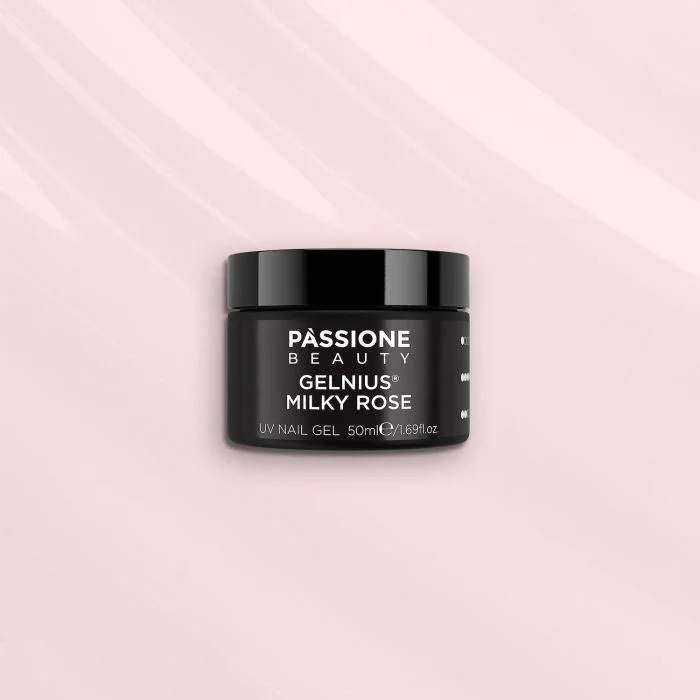 GELNIUS® Milky Rose 50 ml  - Gel constructor 2 en 1 de baja viscosidad rosa blanco - detalle 3