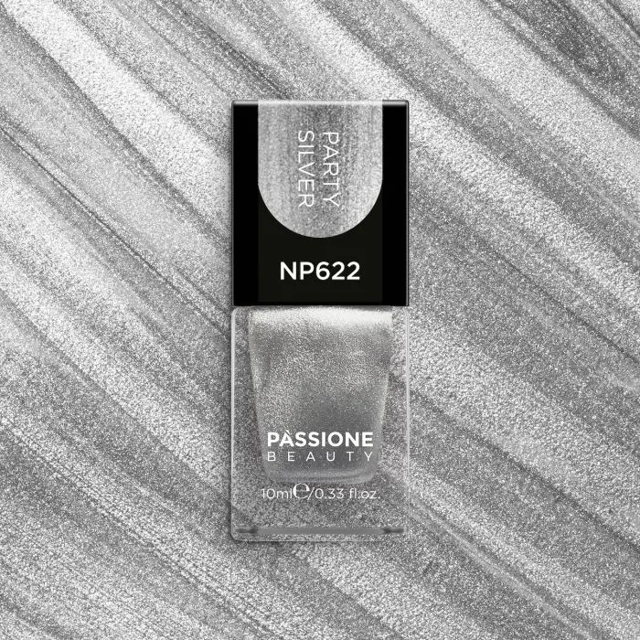 Esmalte NP622 Party Silver - Esmalte color plata metalizado - detalle 3
