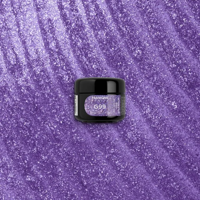 Gel Glitter G99 Splendor - Gel couleur pailleté violet - détail 3