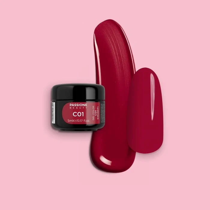 Gel Color C1 Chianti - Gel color rojo carmín