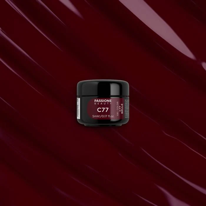 Gel Color C77 Brulè - Gel color burdeos intenso - detalle 3