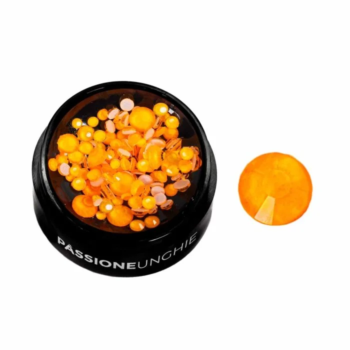 Orange Fluo Rhinestones - Orange Fluo Strass for nail art