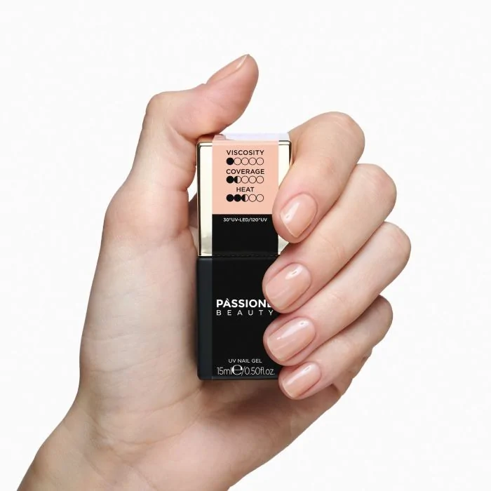 GELNIUS® Milky Vanilla 15 ml - Gel constructor 2 en 1 de baja viscosidad rosa beige lechoso - detalle 1