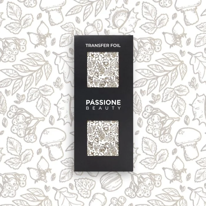 Hello Autumn - Transfer Foil - Transfer Foil for nail art, mushrooms and chestnuts
