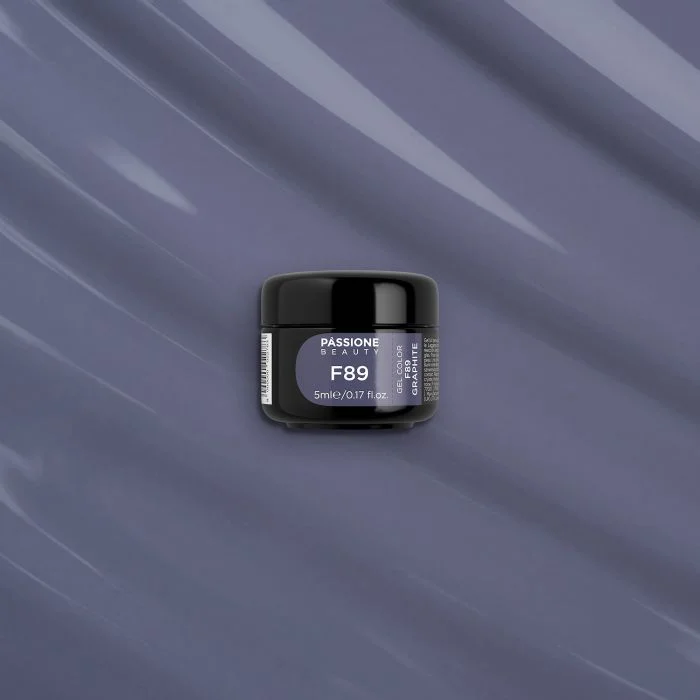 Gel Color F89 Graphite - Gel color gris oscuro autosellante  - detalle 3