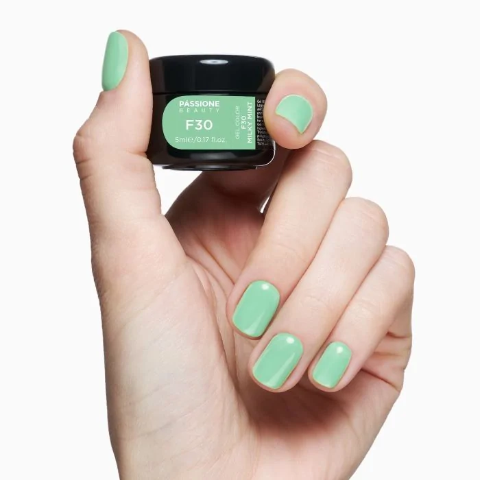 Gel color F30 Milky Mint - Gel Color autosigillante verde menta pastello - dettaglio 3