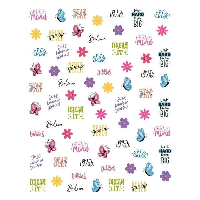 Believe - Nail Stickers - Motivational Phrases Themed Nail Stickers - detail 1