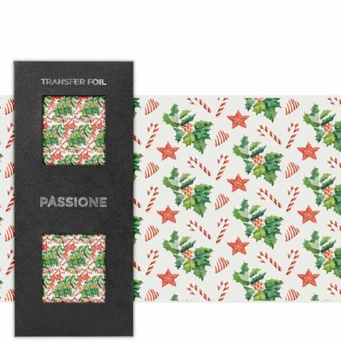 Lucky Holly - Transfer Foil - Transfer foil para nail art, tema navideño