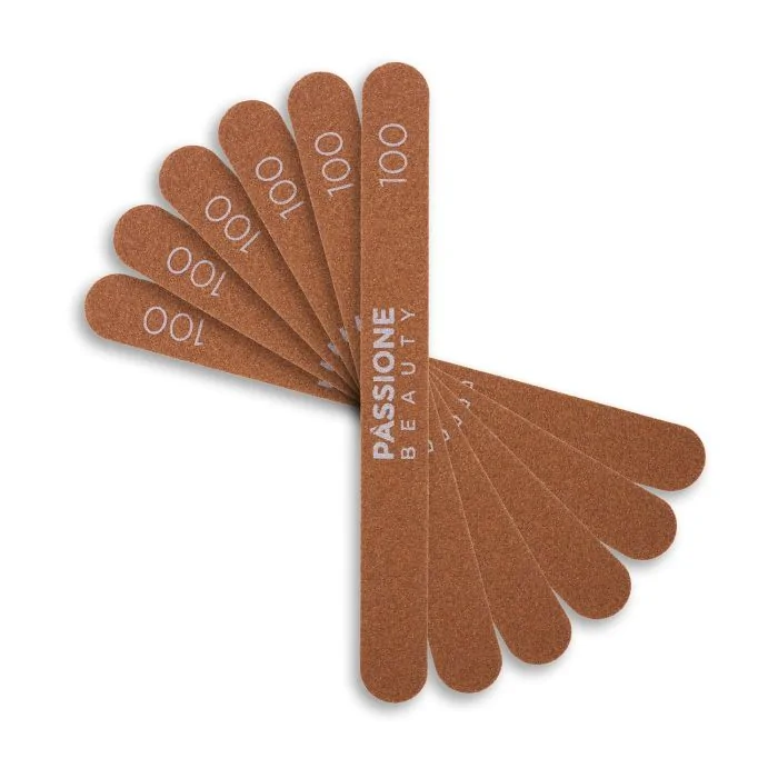 Lima de uñas de madera extra fina 100/180 - 100 piezas - Lima de uñas de madera para el acabado - 100 piezas