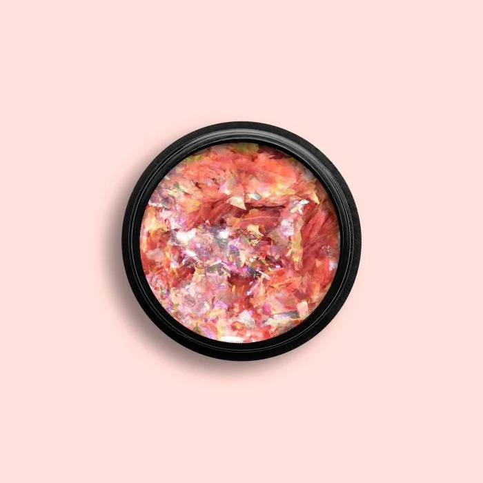 Juicy Peach Holo Flakes - Orange flakes for nail decoration