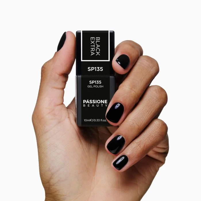 Esmalte Semipermanente SP135 Black Extra - Esmalte semipermanente negro intenso - detalle 3