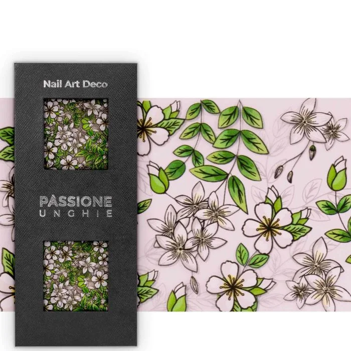 Jasmine Flowers - Transfer Foil - Nail Transfer Foil - stylised flowers
