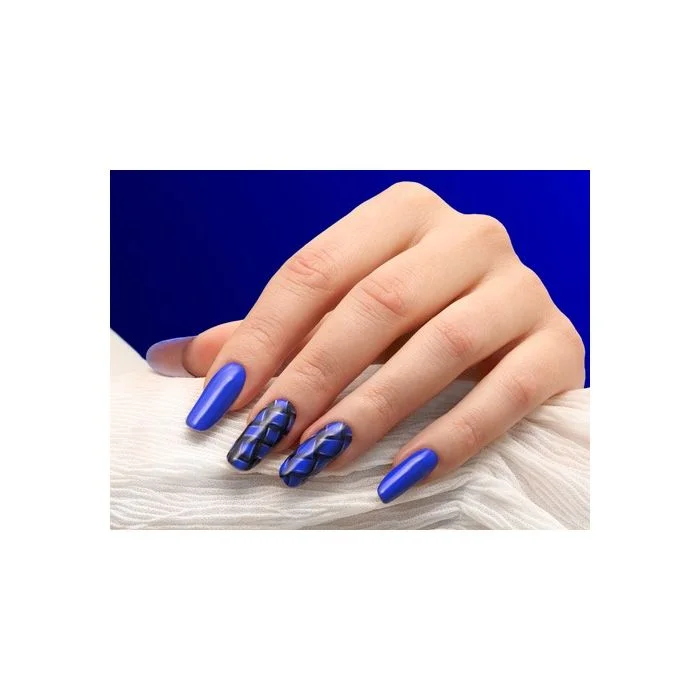 Blue Monday | Nail art effet tressé